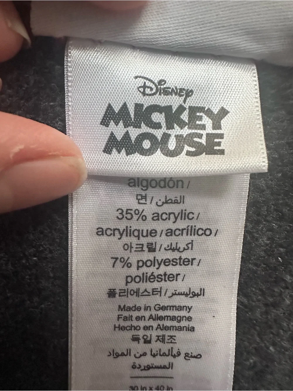 Pottery Barn Disney Mickey Mouse Reversible Jacquard Throw Blanket 20x20